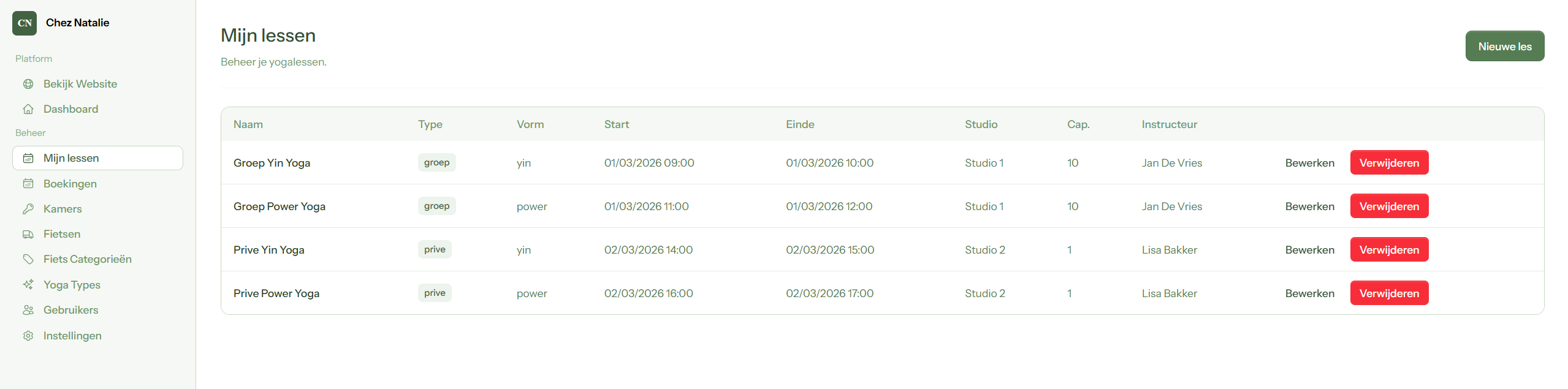 Chez-Natalie Web-App: Full-Stack Digital Solution